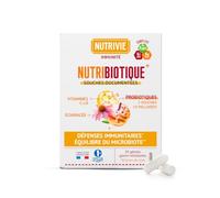 Probiotiques Immunité - Défenses Naturelles & Vitalité - 3 Souches + Échinacée + Vitamines C & D - 30 Gélules Gastro-Résistantes - Fabriqué en France - Nutrivie