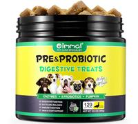 Probiotiques pour Chiens, 120 croquettes probiotiques avec enzymes digestives pour Le Soutien immunitaire de l'intestin, la Flore intestinale, Le soulagement des Allergies et des démangeaisons