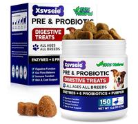 Probiotiques pour chiens, 150 probiotiques pour la santé intestinale des chiens, pré et probiotiques pour le soutien de la santé digestive du chien, stimule la santé intestinale et l'immunité, saveur