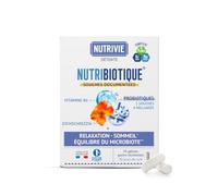 Probiotiques Stress & Sommeil - Équilibre Émotionnel & Détente - 2 Souches + Eschscholtzia + Vitamine B6-30 Gélules Gastro-Résistantes - Fabriqué en France - Nutrivie
