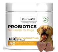 ProbioVet - Probiotique Chien - 120 Bouchées Flore Intestinale & Immunité - Prébiotiques (Inuline de Chicorée) - Digestion Sensible, Anti-Diarrhée & Gaz - Transit & Vitalité - Complément Naturel