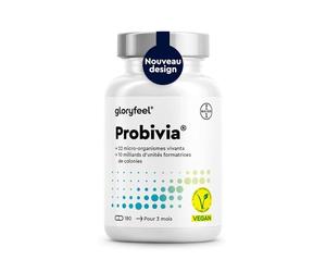 Probivia Probiotique Ferments Lactiques, 180 Capsules Végétaliens, 22 Souches de Bactéries avec Lactobacillus & Bifidobacterium pour la Flore Intestinale, 10 Milliards UFC, Complément Alimentaire