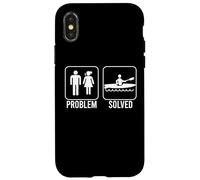 Problem Solved Kayak Figurine Humoristique pour Femme Coque pour iPhone X/XS