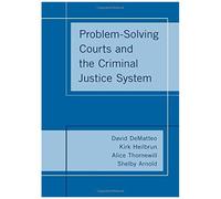 Problem-Solving Courts And The Criminal Justice System