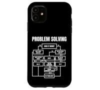 Problem Solving Flowchart Funny Office Humor for Engineers Coque pour iPhone 11