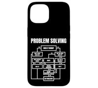 Problem Solving Flowchart Funny Office Humor for Engineers Coque pour iPhone 15