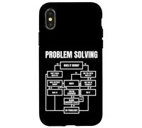 Problem Solving Flowchart Funny Office Humor for Engineers Coque pour iPhone X/XS