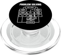 Problem Solving Flowchart Funny Office Humor for Engineers PopSockets PopGrip pour MagSafe