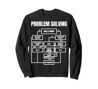 Problem Solving Flowchart Funny Office Humor for Engineers Sweatshirt