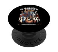 Problème Guitare Musique Rock Électrique Vintage idée Cadeau PopSockets PopGrip Adhésif