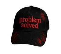 Problème résolu Casquette Halloween Baseball Casquettes Unisexe Casquette de baseball sanglante pour femmes hommes Halloween Costume casquettes décontractées (DE/NL/SE/PL, Alphanumérique, Taille