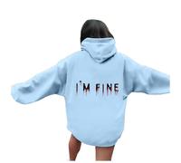 Problème Résolu Sweat à Capuche pour Femme Adolescentes Pull d'halloween Manches Longues Imprimé Halloween avec Blood éclaboussures de Hoodie Graphique Horreur Oversize Sweatshirt