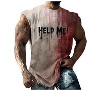 Problème Résolu T Shirt Homme Halloween Bloody Shirt Problem Solved Graphic Débardeur Streetwea Deguisement Bloody Horreur Costume Sanglant Tee Shirt Blood Haut Zombie Sang Qui Fait Peur sans Manches