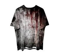 Problème Résolu Tee Shirt Homme Sang Halloween T Shirt à Manches Courtes Tee Homme Sang Costumes Halloween à Deguisement Deguisement Bloody Party Manche Courte Col Rond Casual
