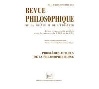 Problèmes Actuels De La Philosophie Russe