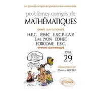 Problèmes De Mathématiques Posés Aux Concours Des Grandes Écoles Commerciales Option Scientifique