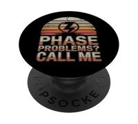 Problèmes de Phase électricien Appelez-Moi Entrepreneur en électricité PopSockets PopGrip Adhésif