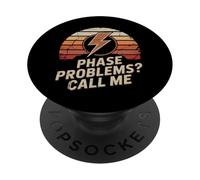 Problèmes de Phase électricien Appelez-Moi Entrepreneur en électricité PopSockets PopGrip Adhésif