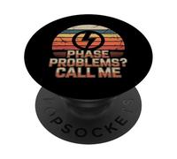 Problèmes de Phase électricien Appelez-Moi Entrepreneur en électricité PopSockets PopGrip Adhésif
