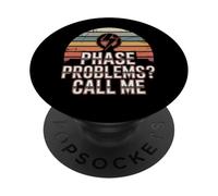 Problèmes de Phase électricien Appelez-Moi Entrepreneur en électricité PopSockets PopGrip Adhésif