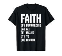 Problèmes de Transmission de la Foi au Paradis T-Shirt Graphique avec Valeur, Homme, Noir, S