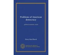 Problems of American democracy: political, economic, social