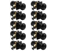 Probrico Bouton boule plate avec rosace carrée Noir-Privacy
