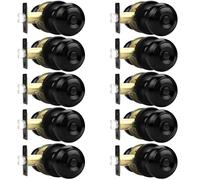 Probrico Lot de 10 poign es de porte en acier inoxydable sans cl Noir mat