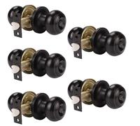 Probrico Lot de 5 poign es de porte int rieures sans cl pour salle de bain, en bronze huil