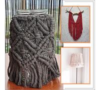 PROBRIN Corde Macramé Coton Rose Clair Pastel 4 mm x 145 m Artisanat Décorations Murale Maison Jardinage Emballage Cadeau Bricolage Peigné pour Tressée DIY Colore Brin Torsadé Tapisserie