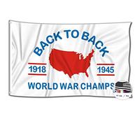 Probsin Drapeau des champs de la guerre mondiale, bannière dos à dos, affiche amusante avec œillets en laiton pour décoration de dortoir, extérieur, fête, cadeau, hayon