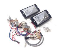 ProBucker Alnico Lot de 2 micros Humbucker pour micros Gibson Les Paul avec bornes à connexion rapide à 2 conducteurs et harnais de câblage 2V2T