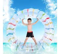 Probuk Gonflable Flotteur Roue à Eau,120cm Jouet De Piscine Roue à Eau,Rouleau à Eau Gonflable,Jouet Flotteur à Rouleaux Géants Jouet Extérieur