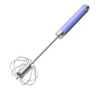ProBytes Batteur à œufs manuel - Fouet semi-automatique en acier inoxydable avec poignée confortable - Mixeur de cuisine manuel - Mixeur, fouet (Lilas)