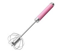ProBytes Batteur à œufs manuel - Fouet semi-automatique en acier inoxydable avec poignée confortable - Mixeur de cuisine manuel, mixeur, fouet (rose)