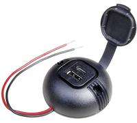 ProCar Alimentation ronde USB-C/A double prise avec couvercle Charge de courant max=5 A 12 V, 24 V