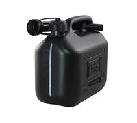 ProCar Jerrican à essence - 5 l - Noir - Homologation ONU - En plastique - Avec indicateur de niveau - Fabriqué en Europe (noir, 5 l)