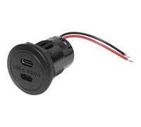 ProCar Power USB-C double prise PD/QC EV sans LED max. 2x 30 watts Charge de