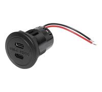 ProCar Power USB-C double prise PD/QC EV sans LED max. 2x 30 watts Charge de