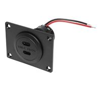 ProCar Power USB-C double prise PD/QC sans LED avec plaque de montage Charge de