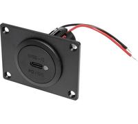 ProCar Power USB-C femelle encastré PD/QC avec LED + platine de montage Charge de courant max=3 A 12 ou 24 V/DC