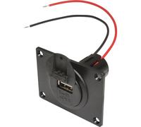 ProCar Prise d’alimentation USB encastrable avec plaque de montage et cache