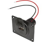 ProCar Prise d'alimentation USB encastrable avec plaque de montage et cache Charge de courant max=3 A Convient pour (détails) USB-A