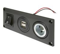 ProCar Prise de courant intégrée avec prise de courant USB-A double commutable