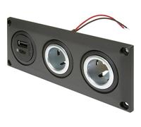 ProCar Prise de courant intégrée avec prise USB-C/A double + 2 prises de courant Charge de courant max=20 A 12 V, 24 V