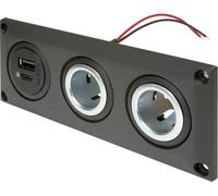 ProCar Prise de courant intégrée avec prise USB-C/A double + 2 prises de courant Charge de courant max=20 A 12 V, 24 V