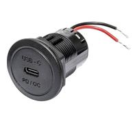 ProCar Prise Femelle encastrée Power USB-C PD/QC 60 Watts sans LED 12 V, 24 V