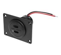 ProCar USB-C double prise PD/QC avec LED + platine de montage Charge de courant