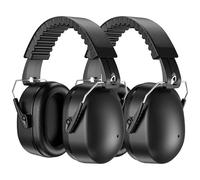 ProCase 2 Casque Anti Bruit Adulte Adolescent, Casque Antibruit Pliable Réglable Confortable, avec Une Atténuation de SNR 32dB, Serre-tête Souple pour Milieu Bruyant ou Stressant -Noir