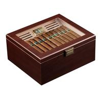 ProCase Cave à Cigares avec Hygromètre Numérique et Humidificateur, Boîte à Cigares avec Intérieur en Bois de Cèdre pour 20 à 50 pcs, Humidor Idéal pour Homme Amateur de Cigares Cubains -L
